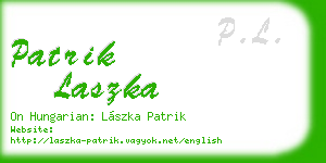 patrik laszka business card
