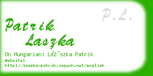 patrik laszka business card